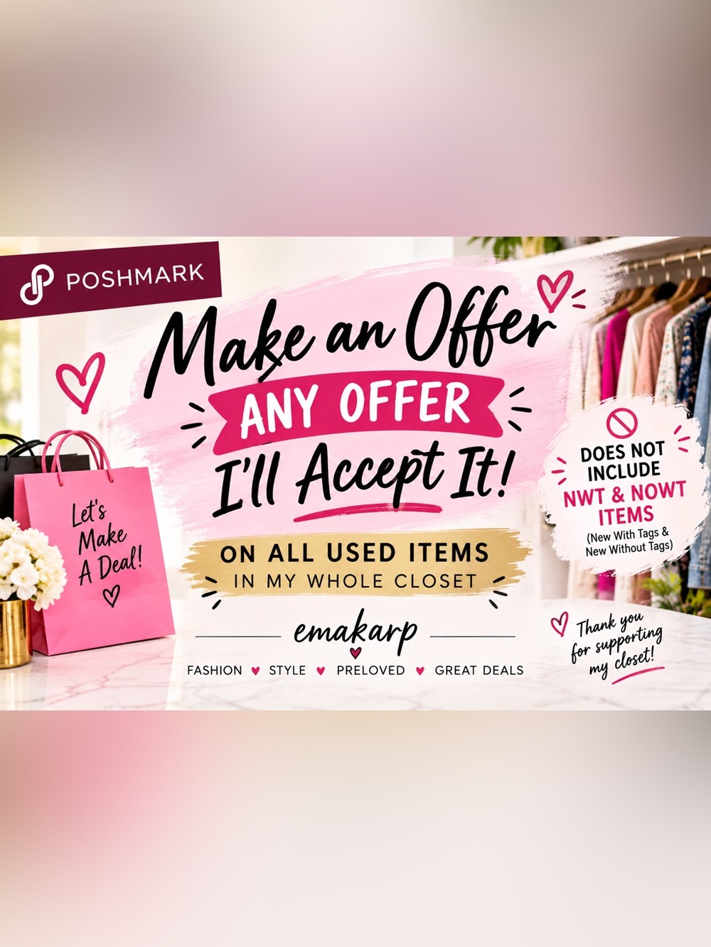 MAKE AN OFFER 💕 ANY OFFER — I’LL ACCEPT!
